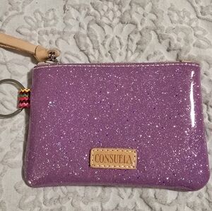 Consuela Purple Glitter Key & Card Holder